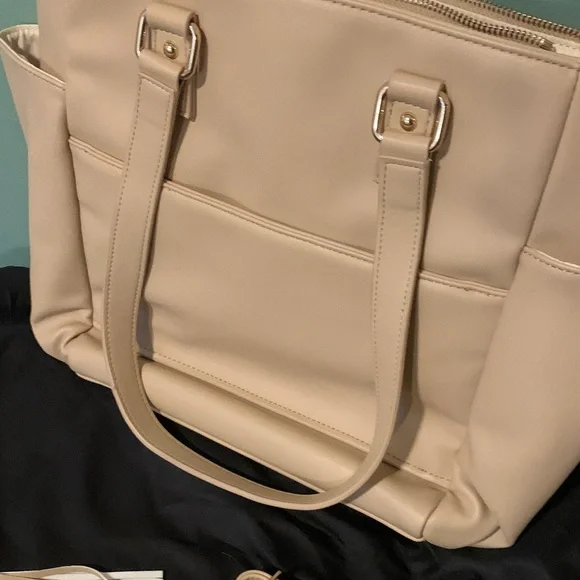 Sand Carina White Elm Tote Bag- NWT with long strap, dust bag! - Picture 4 of 8